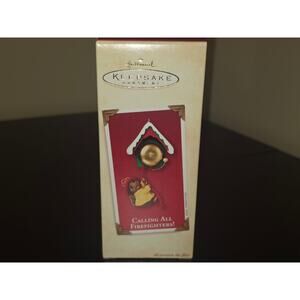 Hallmark Keepsake‎ Calling All Firefighters Ornament 2002 Christmas Ornament NIB